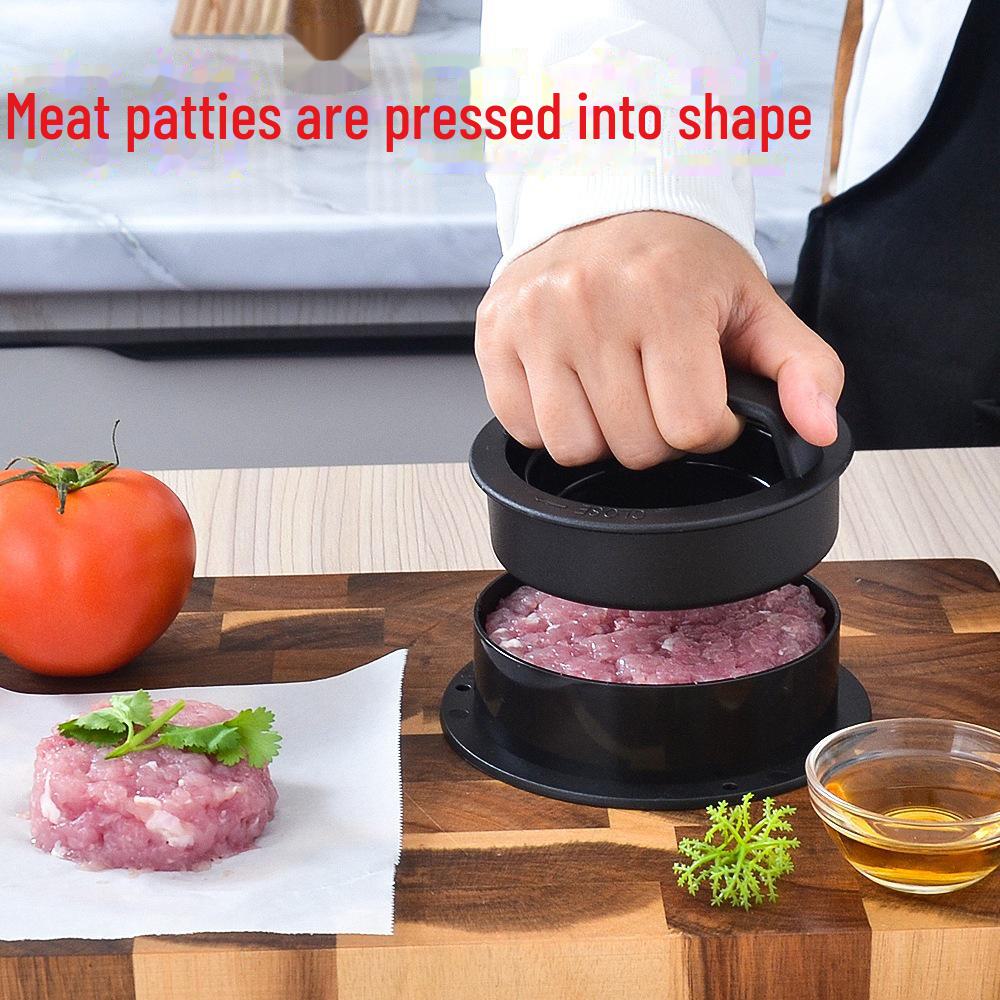 Круглый антипригарный пресс для гамбургеров: Ручной пластиковый кухонный инструмент