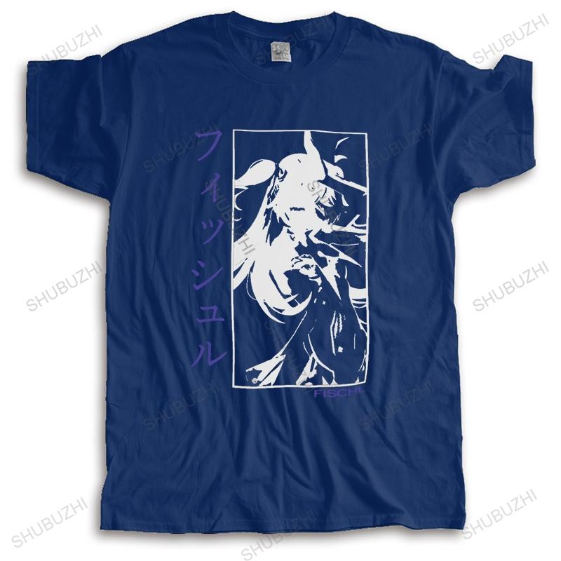Fischl Genshin Impact T Shirt for Unisex Cotton Harajuku Tshirt Graphic Tee Short Sleeve Anime Game Tshirt Slim Fit Clothing Merch