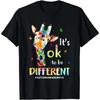 Autism Awareness Cute Giraffe Animal Its Ok To Be Different T-Shirt Kawaii Clothes Women Clothing Tops Ropa De Mujer