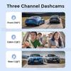 3 Channel Dash Cam for Car Camera 1080P Video Recorder Car DVR Front and Rear View Camera Night Vision G-Sensor Car Accessory