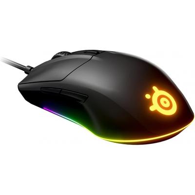 SteelSeries Игровая USB-мышь, проводная, легкая, с малой задержкой, механический переключатель, 3 зоны RGB-подсветки, Rival 3 62513