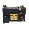 [Pre-Owned] Padlock Metal Lock Logo Embossed Leather Shoulder Bag - Fair #1XB2JVA