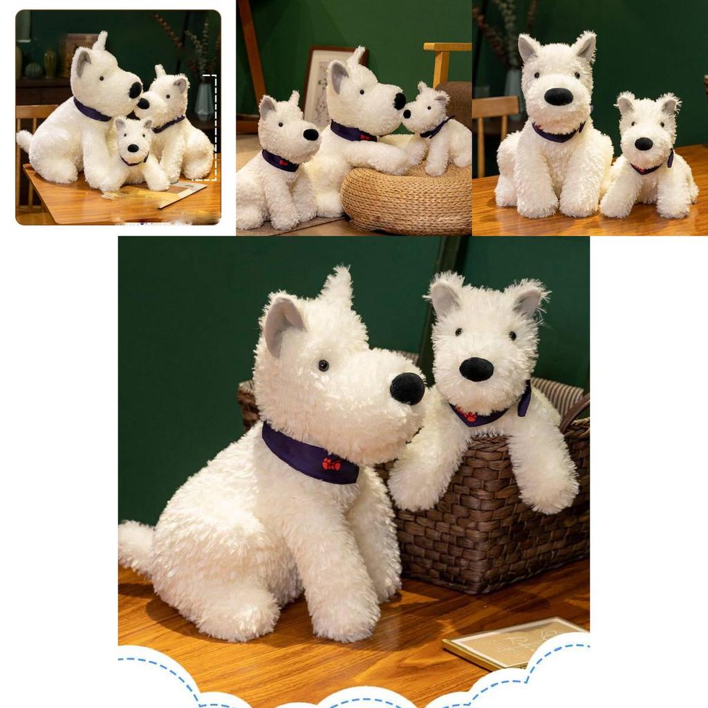 Cute West Highland White Terrier Plush Doll Fluffy Stuffed Animal Ideal For Birthdays And Special Occasions