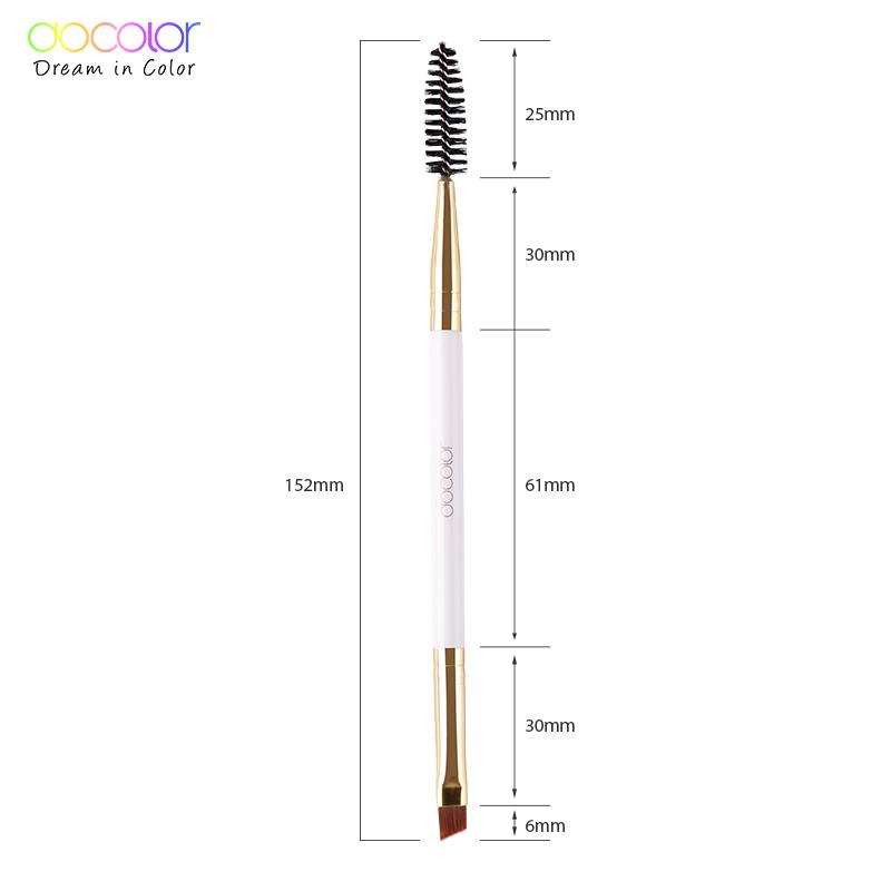 Кисть для бровей с щеточкой 2-в-1 Docolor