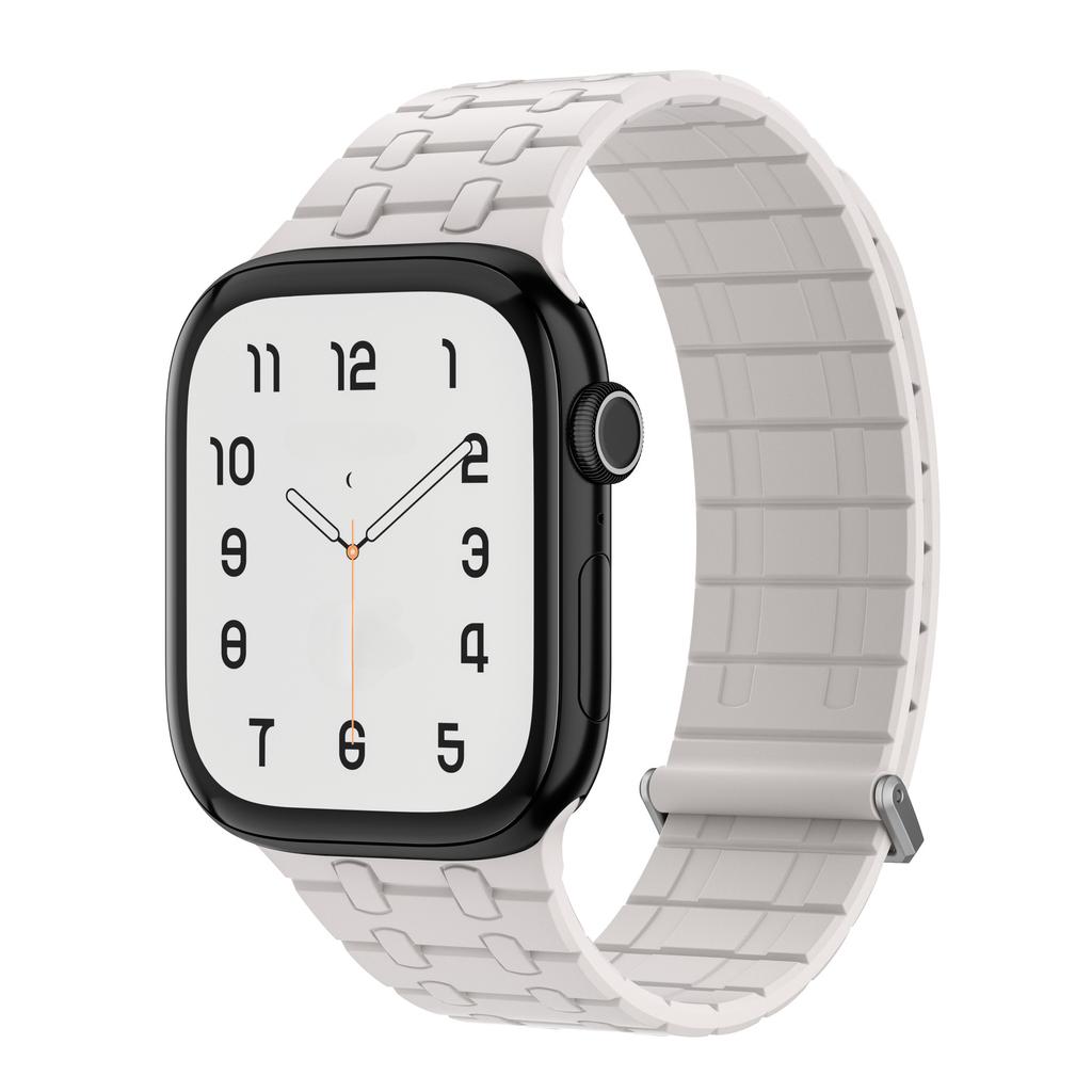 Мягкий силиконовый магнитный ремешок для Apple Watch Ultra 2 49 мм 46 мм 45 мм 44 мм Петля-ремешок для Iwatch Серии 10 9 8 7 SE 6 5 4 Браслет