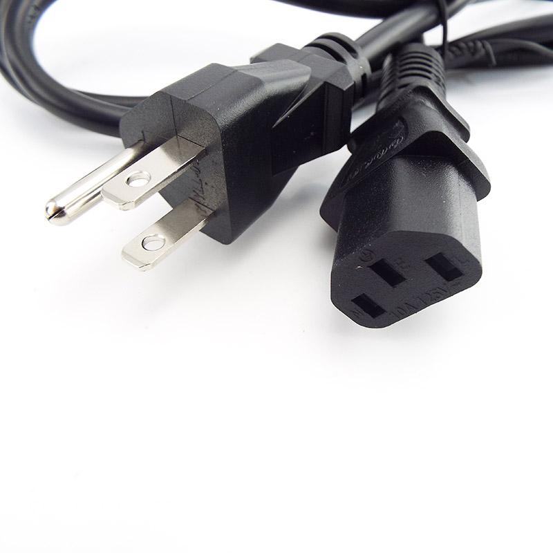 1.5m EU IEC C13 Computer AC Power Supply Cable Copper Wire Connector Printer Monitor PC Extension Cord