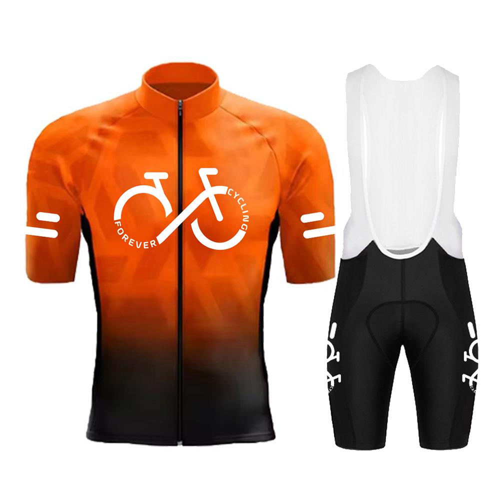 Комплект Велосипедной Формы 2026 Лето Ropa Ciclismo Мужская С Коротким Рукавом Велосипедная Одежда Для Велоспорта Градиентный Цвет Дышащая Одежда Для Горного Велосипеда MTB