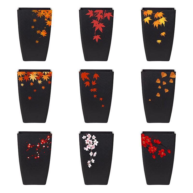 Ying Tang Square Frosted Plastic Flower Pot
