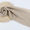 Women's Solid Color Pearl Chiffon Bubble Scarf, Long Silk Headscarf, 70x180cm, Middle Eastern Style