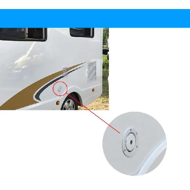 TYTXRV RV Accessories Caravan White Round Gravity Water Inlet with Lock for RV Boat Camper Trailer Exterior Hatch
