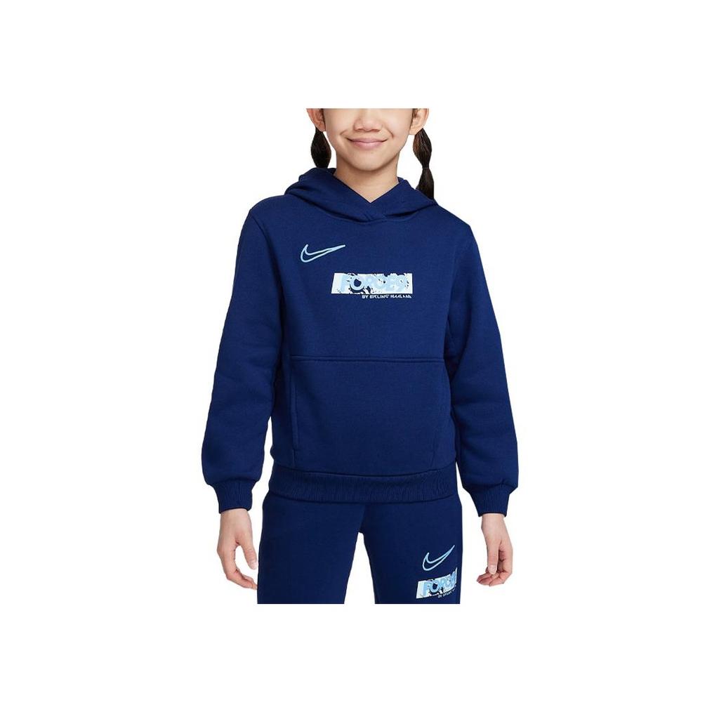 Nike Hoodie With Letter Logo Long Sleeve Kids hoodies Blue HJ3837-492