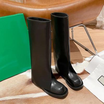 Модный бренд, крутые высокие сапоги до колена, отличное качество, удобные для ходьбы, винтажные черные туфли без застежек, женские сапоги-брюки для женщин
