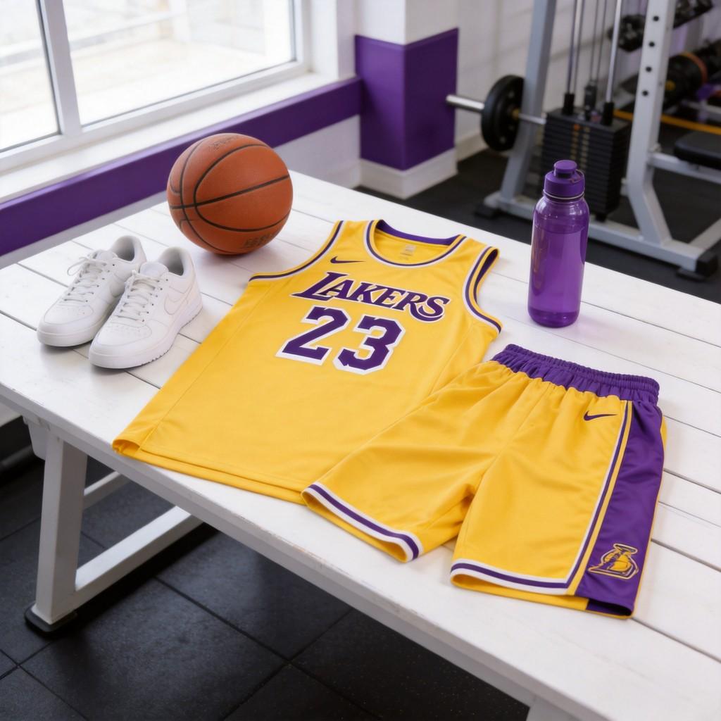 Баскетбольный комплект формы Lakers Леброна Джеймса из ткани с быстрой сушкой для детей и взрослых
