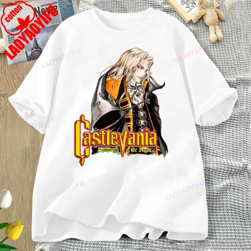 Castlevania Alucard Carmilla Printed T-shirt Tops Castlevania Alucard Street Fashion Hip Hop Casual Comfortable Personality