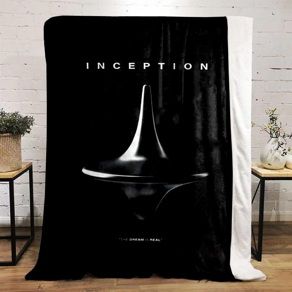 "Inception Spinning Top Design Warm blanket" Flannel blanket for bedroom, living room, sofa, and nap.