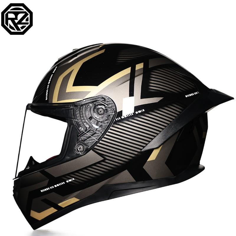 Full Face Motorcycle Helmet Men Women Winter Riding ABS Dual Visor Bluetooth Compatible Sport With Rear Wing
