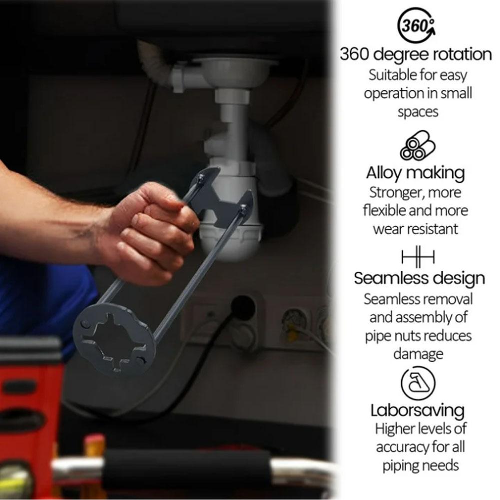 Multifunctional Sink Wrench For Sinks Pipelines Installation Maintenance Sink Faucet Wrench For Tight Spaces Hardware Tools