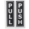 Self-Adhesive Door Sign Black Push Pull Stickers 2Set   Stores