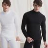 Men's Medium Turtleneck Thermal Underwear Set with Velvet, Autumn/Winter Dad Suit