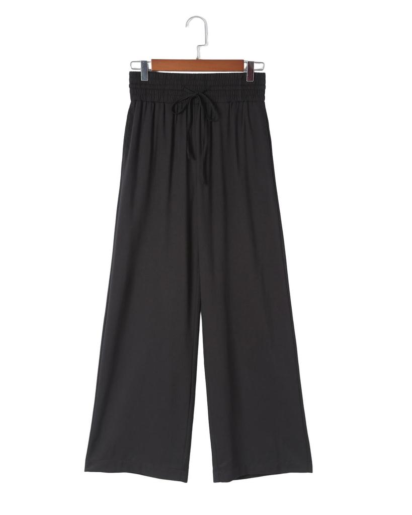 Azura Exchange Casual Wide Leg Pants with Drawstring Elastic Waist