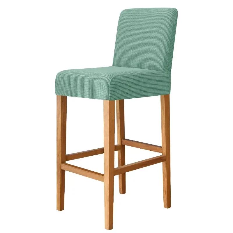 Stretch Spandex Bar Stool Cover Short Back Chair Slipcover For Dining Room Kitchen Banquet Small Size Seat Protector