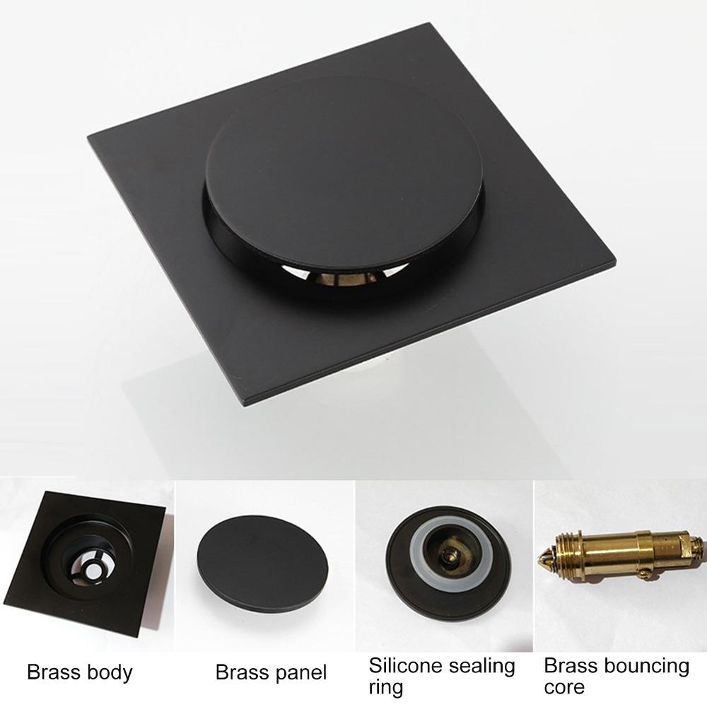 Brass Drain Strainer Square Floor Drain Durable Floor Drain Strainer Balcony
