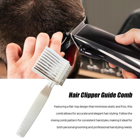 2Pcs Barber Fade Comb Anti-static Men Curved Blending Flat Top Hair Clipper Guide Haircut Comb Home Salon Professional Hairdresser Styling Comb