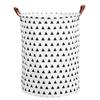 Laundry Basket Cotton Linen 40x40x50cm Dirty Clothes Hamper Storage Basket Waterproof Lining Bin