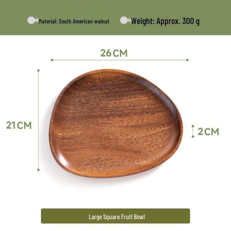 Walnut Irregular Shape Multi-functional Snack and Pastry Plate