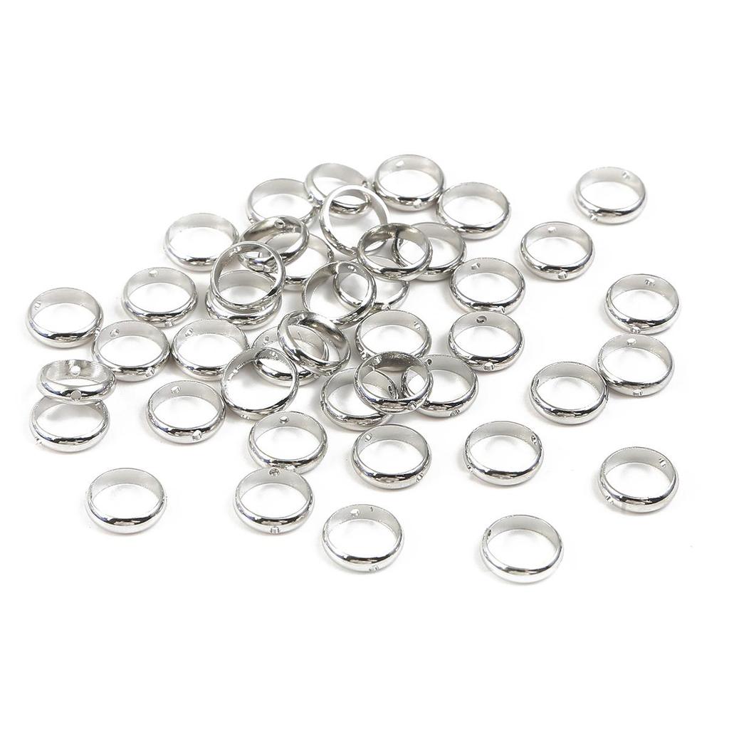10 шт./лот, бусины-разделители с двойным отверстием, позиционирующие круговые кольца для прыжков, для DIY браслетов из бисера, аксессуары для изготовления ювелирных изделий