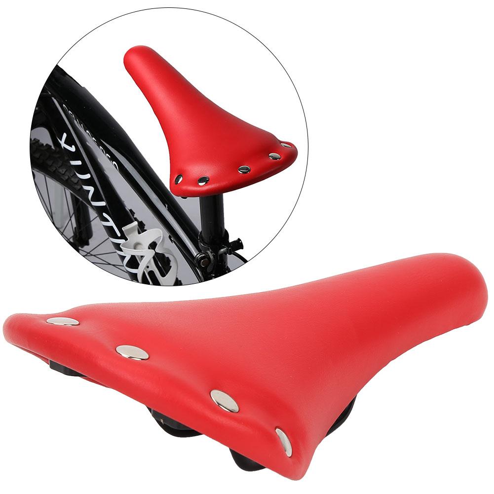 High Quality Road Bike Soft Seat Shockproof Waterproof Saddle Bicycle Accessory(Red)