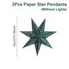 3 шт. Элегантные подвески в виде бумажных звезд, Идеально подходят для рождественского и новогоднего декора, Праздничная атмосфера, Не требуют электричества