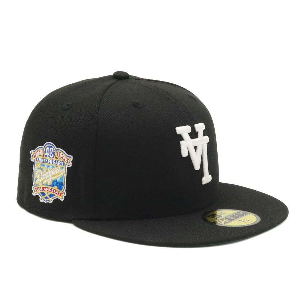 New Era 59FIFTY Cap MLB Los Angeles Dodgers ONSPOTZ Exclusive Upside Down Side Patch 7 3/8 (LA Black 2)