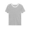 Kaslead New Arrival Women's Clothing Fashion Style Stripes Silm round Neck Short Sleeve Knitting Tops 3519020