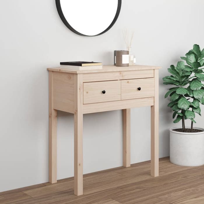 VidaXL Console Table 70x35x75 Cm Solid Pine Wood 814609