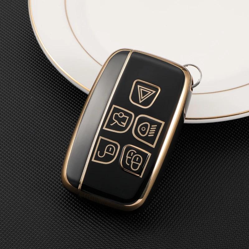 For Land Rover Range Rover Sport Discovery 3 4 Elander 2 Evoque TPU Car Key Case Cover Holder Shell Fob Accessories