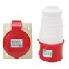 Industrial Plug Embedded Socket Set 5Pin 3Phase 380415V 32A 3P+N+E IP44 Insulated Shell 6h Mounted
