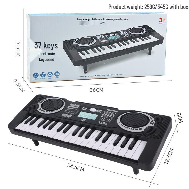Детское электронное обучающее пианино с 37 клавишами