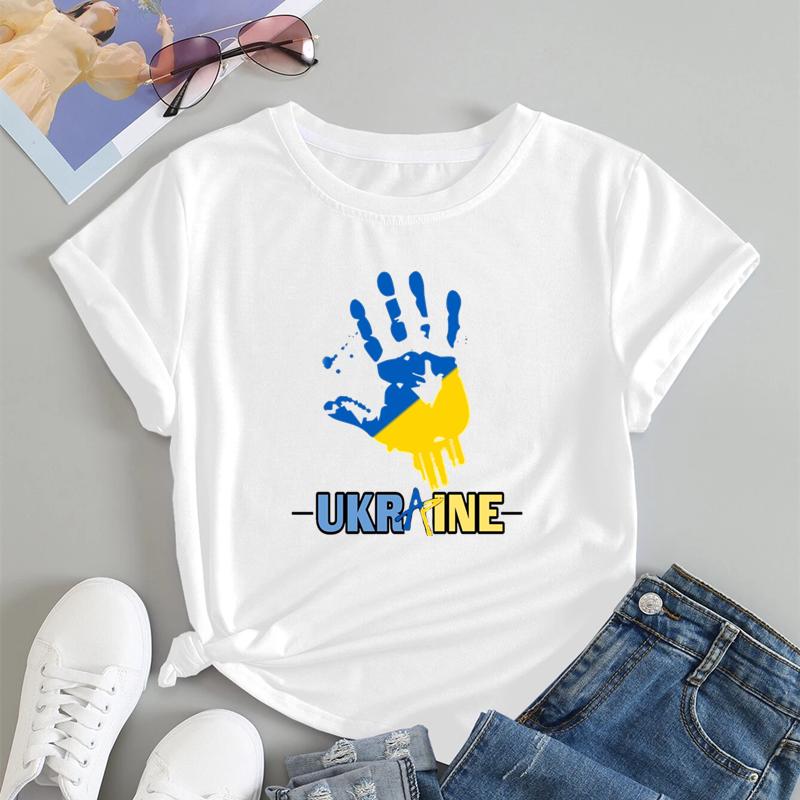 Одежда для девочек из Украины, трикотажная футболка с украинским флагом, женская модная футболка с графическим рисунком, Эстетические костюмы, уличная одежда, подарки