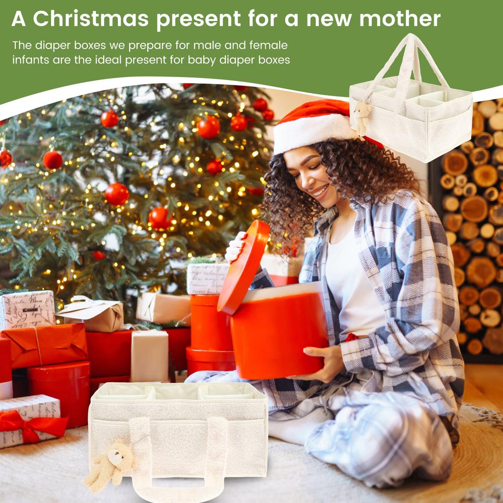 Baby Diaper Caddy Large Organizer Tote Bag for Baby Essentials Boy or Girl Baby Shower Basket Nursery Must Haves Newborn Caddie