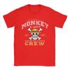 Vintage Straw Hat Pirate Crew Monkey D luffy TShirts for Men O Neck 100 Cotton T Shirts Ones Pieces Tees Classic Clothing