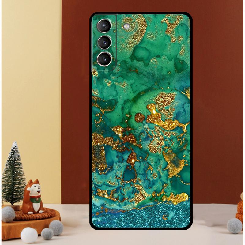 Luxury Gold Foil Art Case For Samsung Galaxy S26 S25 Ultra S23 S20 FE S21 S22 S24 Plus S10 S25 FE Cover Funda