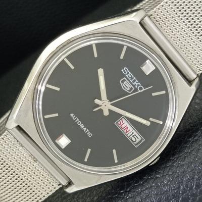 ВИНТАЖНЫЕ МУЖСКИЕ ЧАСЫ SEIKO 5 AUTOMATIC 6309A ЯПОНИЯ С ЧЕРНЫМ ЦВЕТОМ ЦИФЕРБЛАТА a701651-5