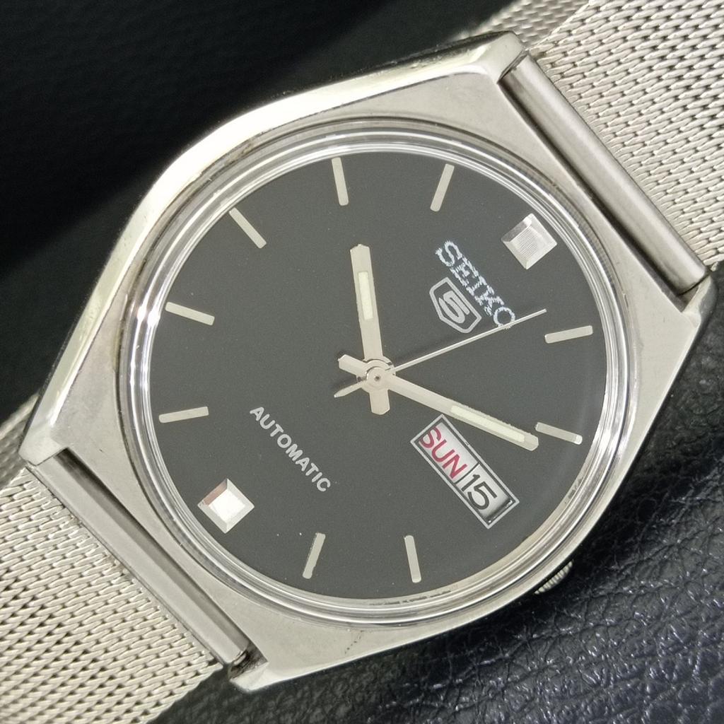ВИНТАЖНЫЕ МУЖСКИЕ ЧАСЫ SEIKO 5 AUTOMATIC 6309A ЯПОНИЯ С ЧЕРНЫМ ЦВЕТОМ ЦИФЕРБЛАТА a701651-5