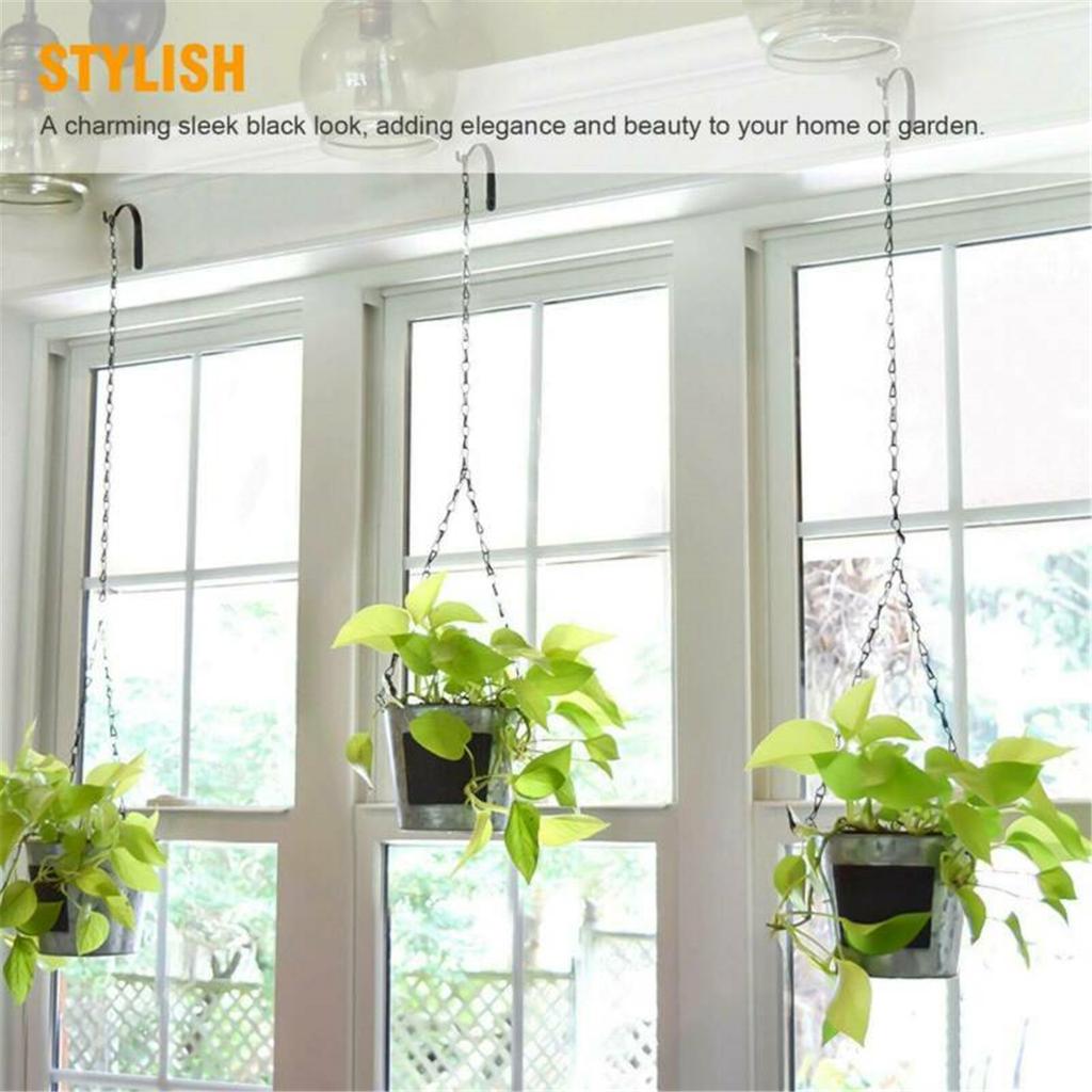 1PCS Garden Hanging Wall Brackets Outdoor Basket Flower Plant Pot Hanger Metal Hook Decor
