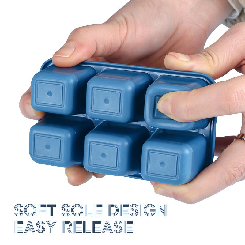 2024 Новая форма для льда, форма для заморозки, холодильник, домашняя замороженная коробка для льда с крышкой, силиконовая, горячая в TikTok, форма для льда