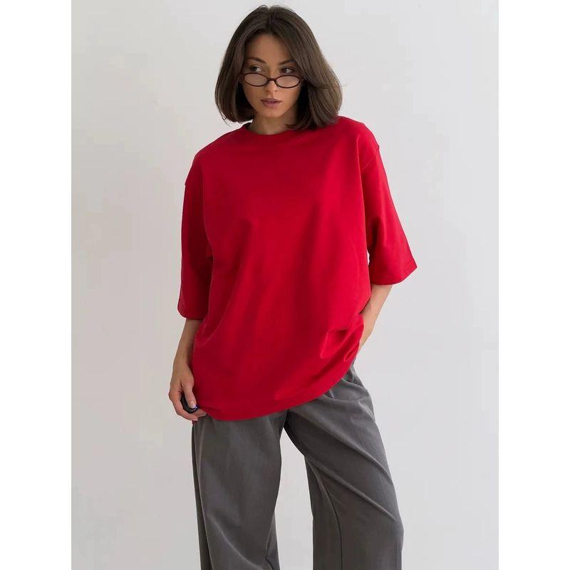 New Solid Color T-shirt Top European and American New Fashion Casual Loose Short sleeve Cotton T-shirt Top