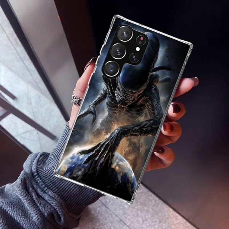 Cool A-Alien X-Xenomorph Phone Case For Samsung Galaxy S26 S25 Edge S24 S23 Ultra S22 Plus S21 S20 FE Soft TPU Back Cover Funda