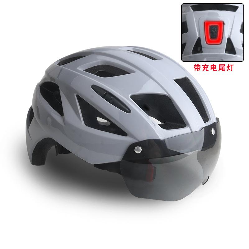 Road Bicycle Helmet Magnetic Goggles Cycling Helmet Bicycle Helmet Men and Women Road Bicycle Mountain Bike Helmet