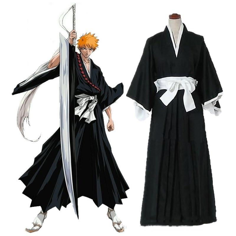 Костюмы для косплея Bleach Kuchiki Rukia Kurosaki Ichigo Die Pa Soul Society, кимоно синигами, полный наряд, тысячелетняя кровавая война